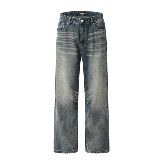 Washed Straight Jeans